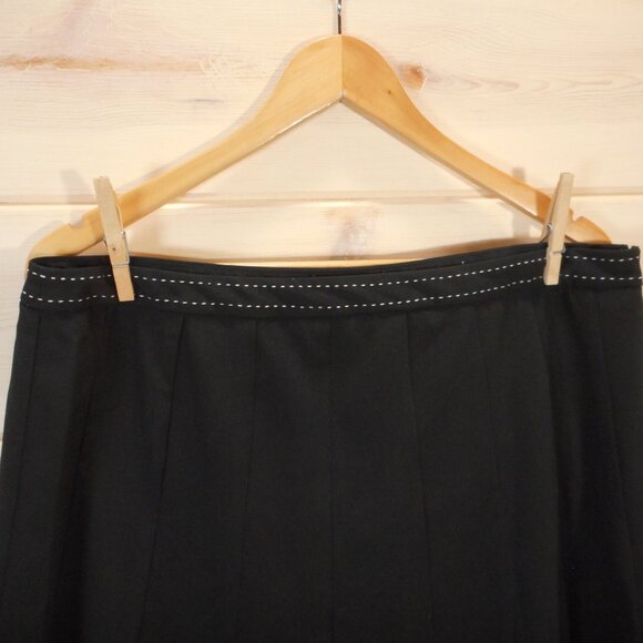 Uniform John Paul Richard Womens Mini Skirt Size 16 Black Side Zip NWT - Picture 2 of 10
